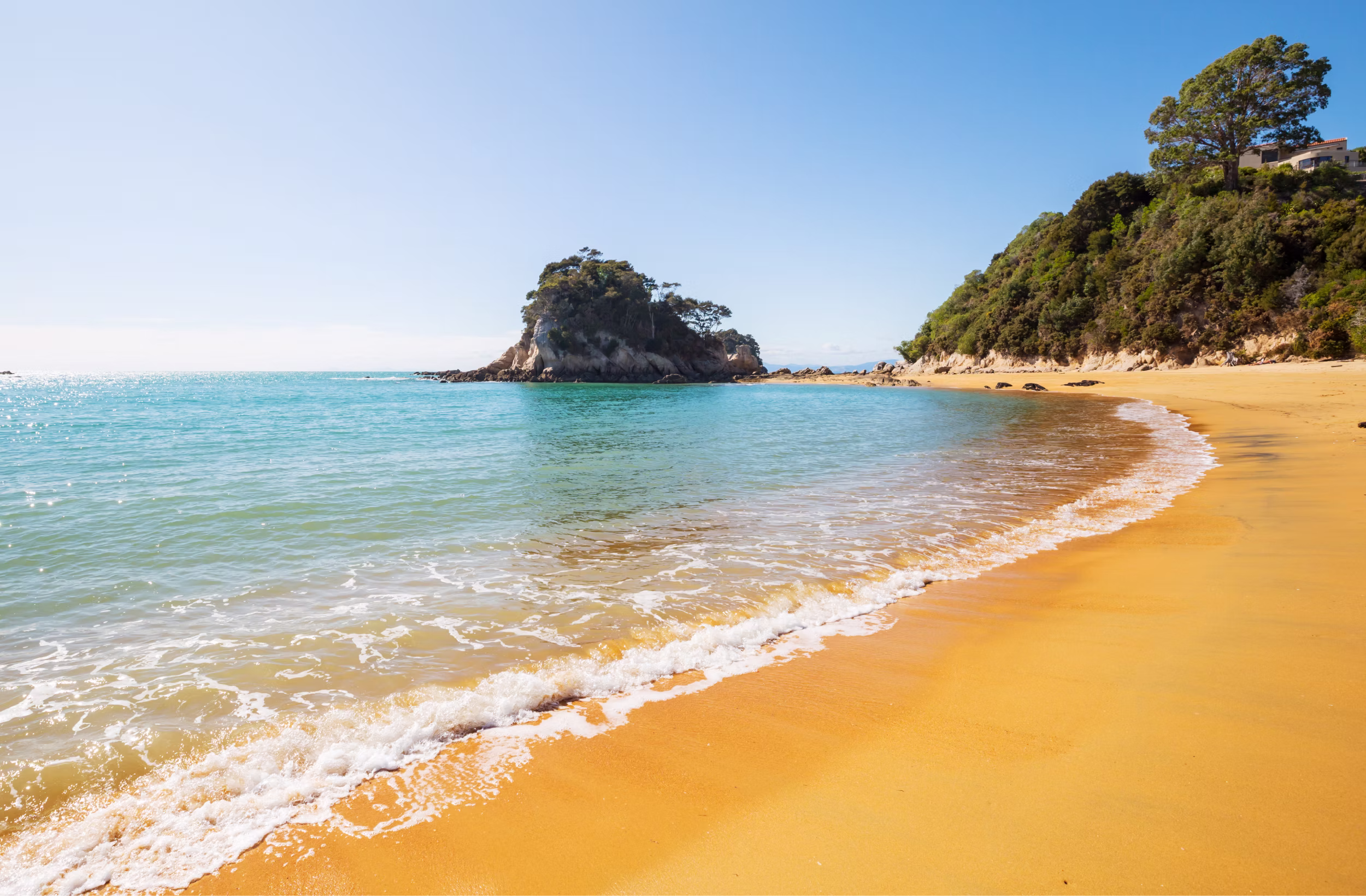 Hermosos paisajes en Ocean Beach, Nueva Zelanda. Fondo natural y de viaje inspirador